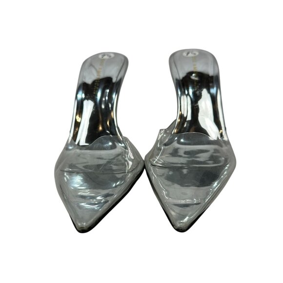 Good American Womens 7.5 Transparent Pointed-Toe Mule Heels - Picture 8 of 8